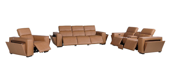 1224 - 7-Piece Modular Power Reclining Sofa, Loveseat &amp; Chair Set In With 6 Power Recliners &amp; Power Headrests