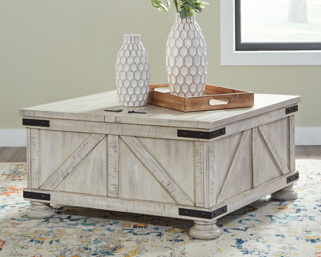 Carynhurst - Whitewash - Cocktail Table With Storage