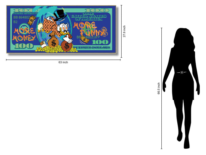 Greedy Duck Delight - 28" x 63" Framed Wall Art