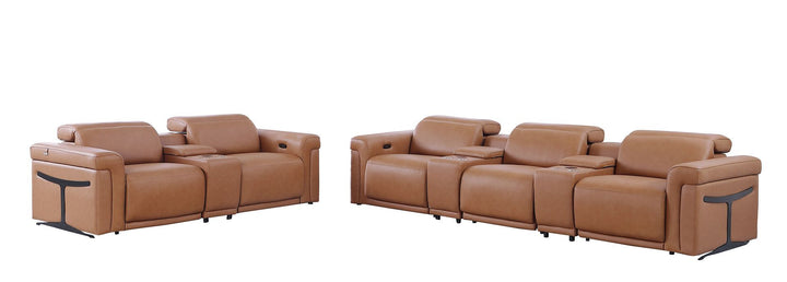 1126 - 8-Piece Modular Power Reclining Sofa &amp; Loveseat Set In With 5 Power Recliners &amp; Power Headrests