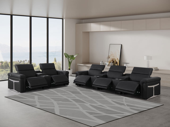 1126 - 8-Piece Modular Power Reclining Sofa &amp; Loveseat Set In With 5 Power Recliners &amp; Power Headrests