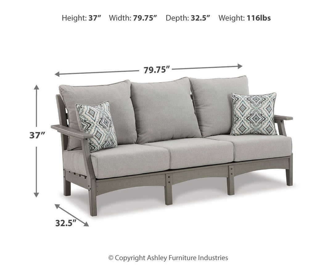 Visola - Sofa with Cushion - Gray