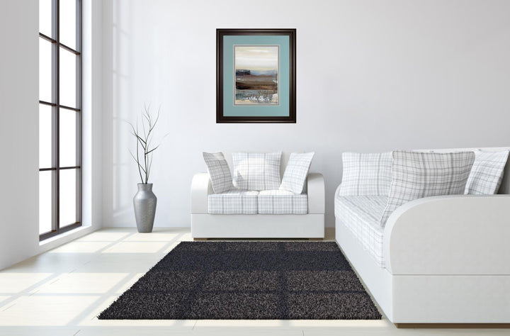 Hint Of Blue By Aerial Snow - Framed Print Wall Art - Dark Brown