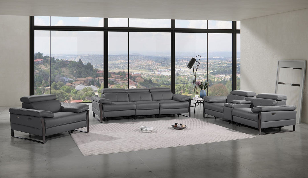 1246 - Modular Power Dual Reclining Sofa, Console Loveseat, And Chair Set With Power Headrests