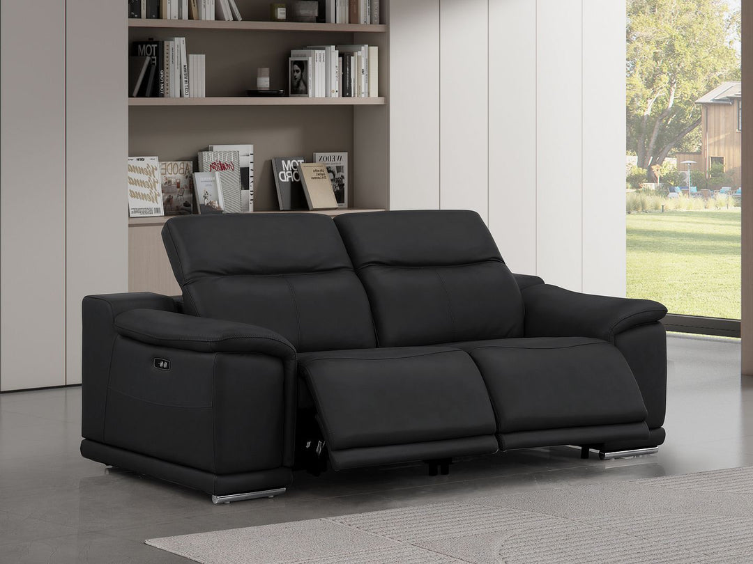 2679 - Genuine Leather Loveseat With Dual Power Recliners