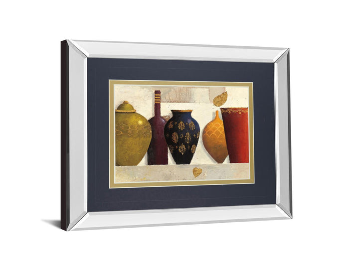 Jeweled Vessels By J. Wiens - Mirror Framed Print Wall Art - Red