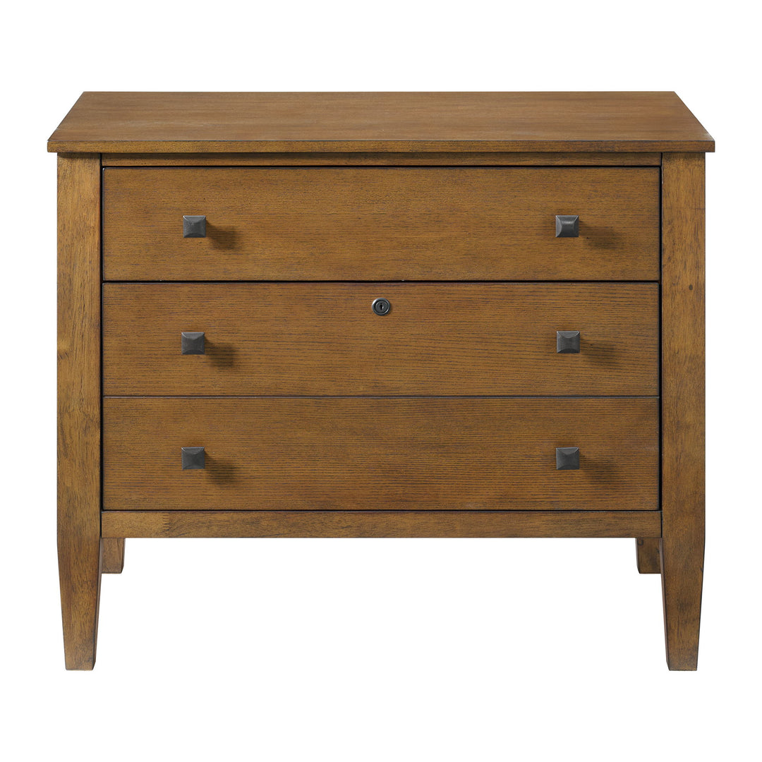 Portico - File Cabinet - Brown Oak