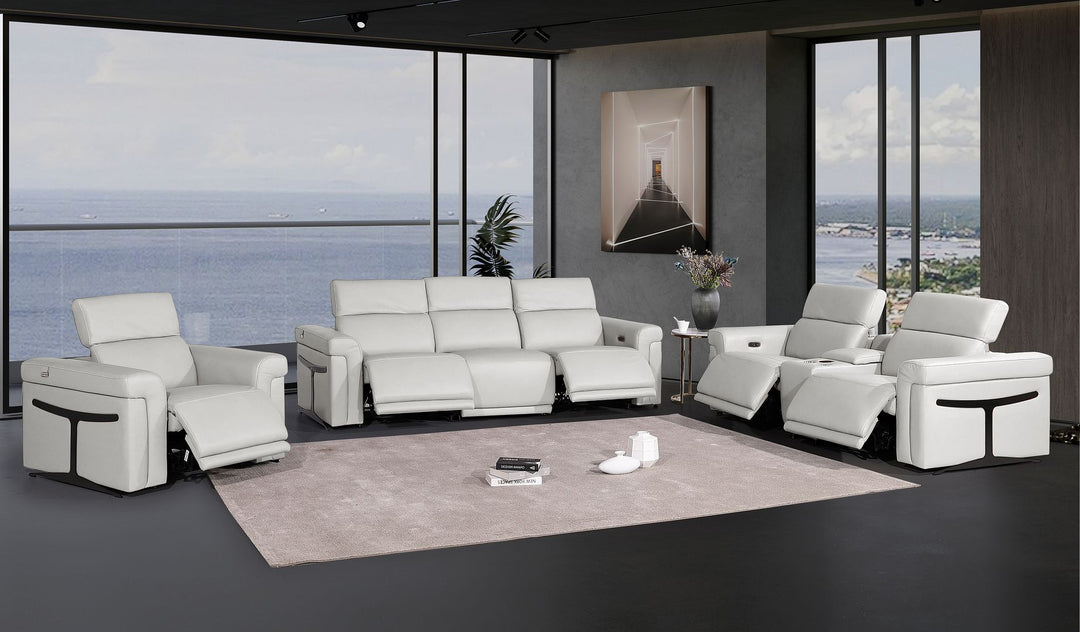 1126 - 7-Piece Modular Power Reclining Sofa, Loveseat &amp; Chair Set In With 5 Power Recliners &amp; Power Headrests