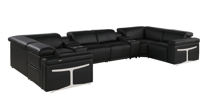 1126 - 8-Piece U-Shaped Sectional Sofa In With 4 Power Recliners &amp; Power Headrest
