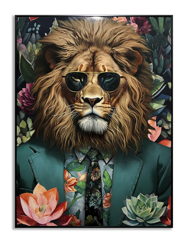 Floral King Swagger - 40" x 30" Framed Wall Art