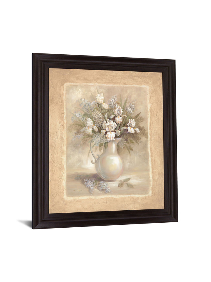Ivory Blossom Pitcher - 28" x 34" Framed Wall Art