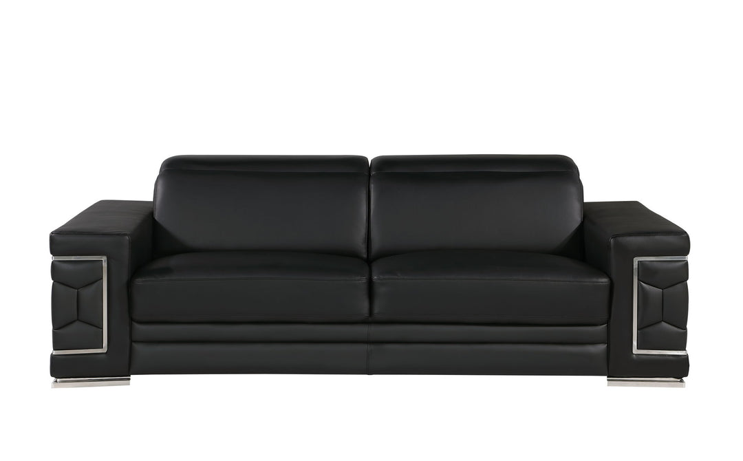 296 - Leather Sofa