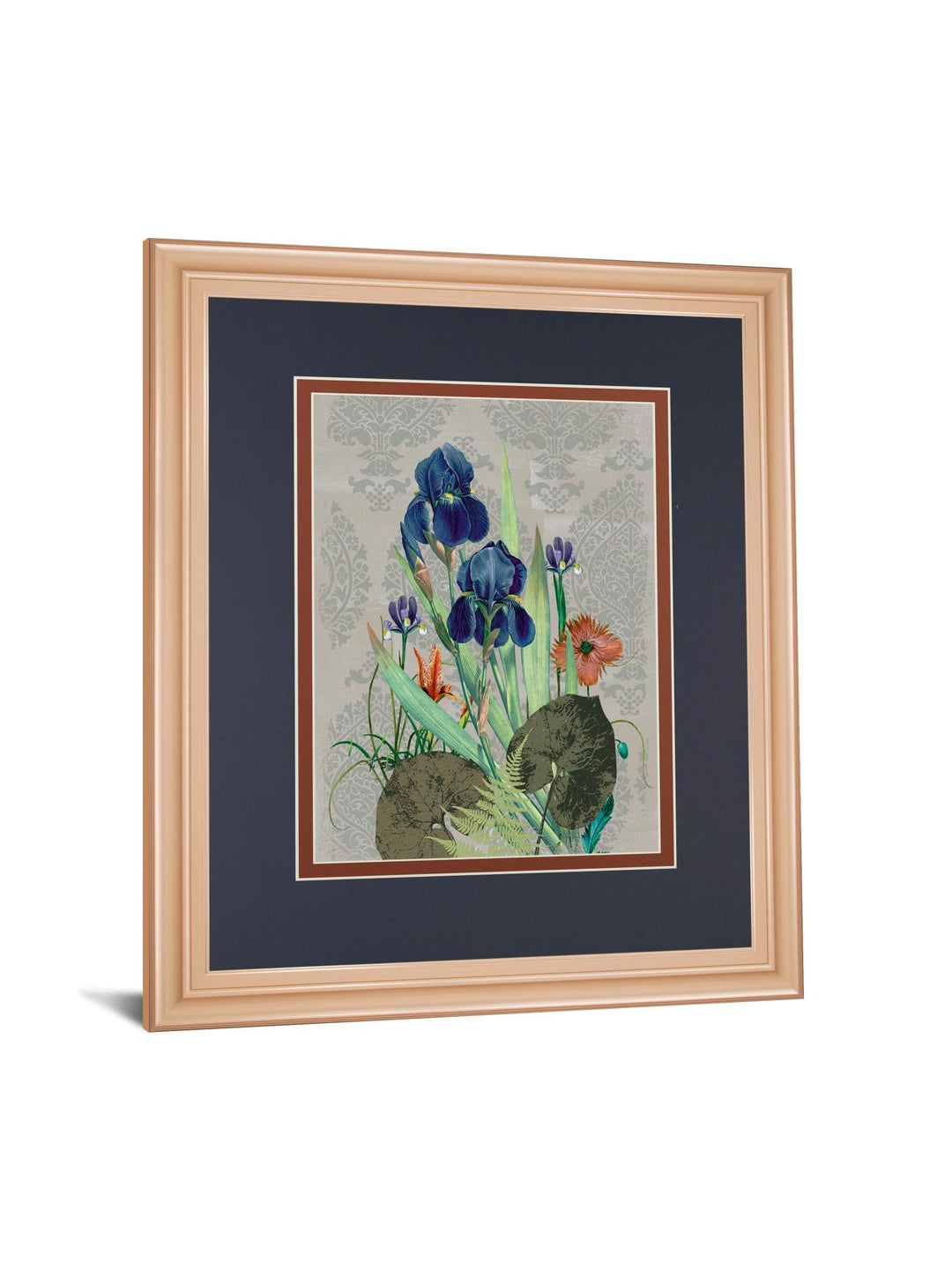 Summer Flowers I By Ken Hurd - Framed Print Wall Art - Blue