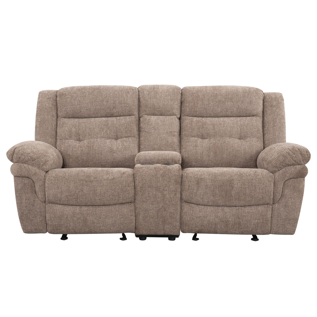 Sydney - Manual Recliner Console Loveseat - Brown
