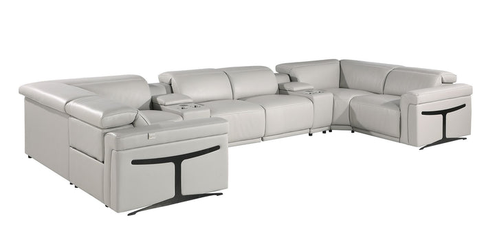 1126 - 8-Piece U-Shaped Sectional Sofa In With 4 Power Recliners &amp; Power Headrest