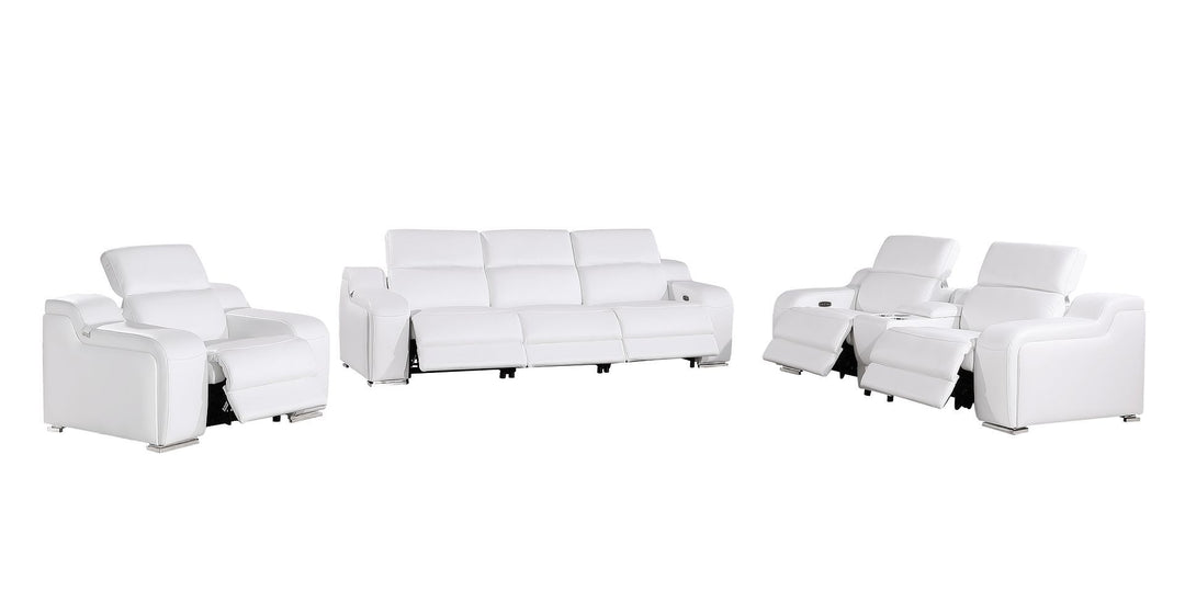 1116 - 7-Piece Modular Power Reclining Sofa, Loveseat &amp; Chair Set In With 6 Power Recliners &amp; Power Headrests