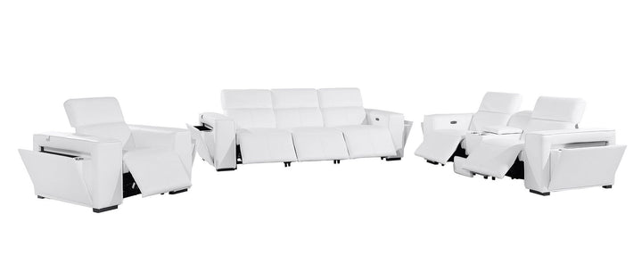 1224 - 7-Piece Modular Power Reclining Sofa, Loveseat &amp; Chair Set In With 6 Power Recliners &amp; Power Headrests