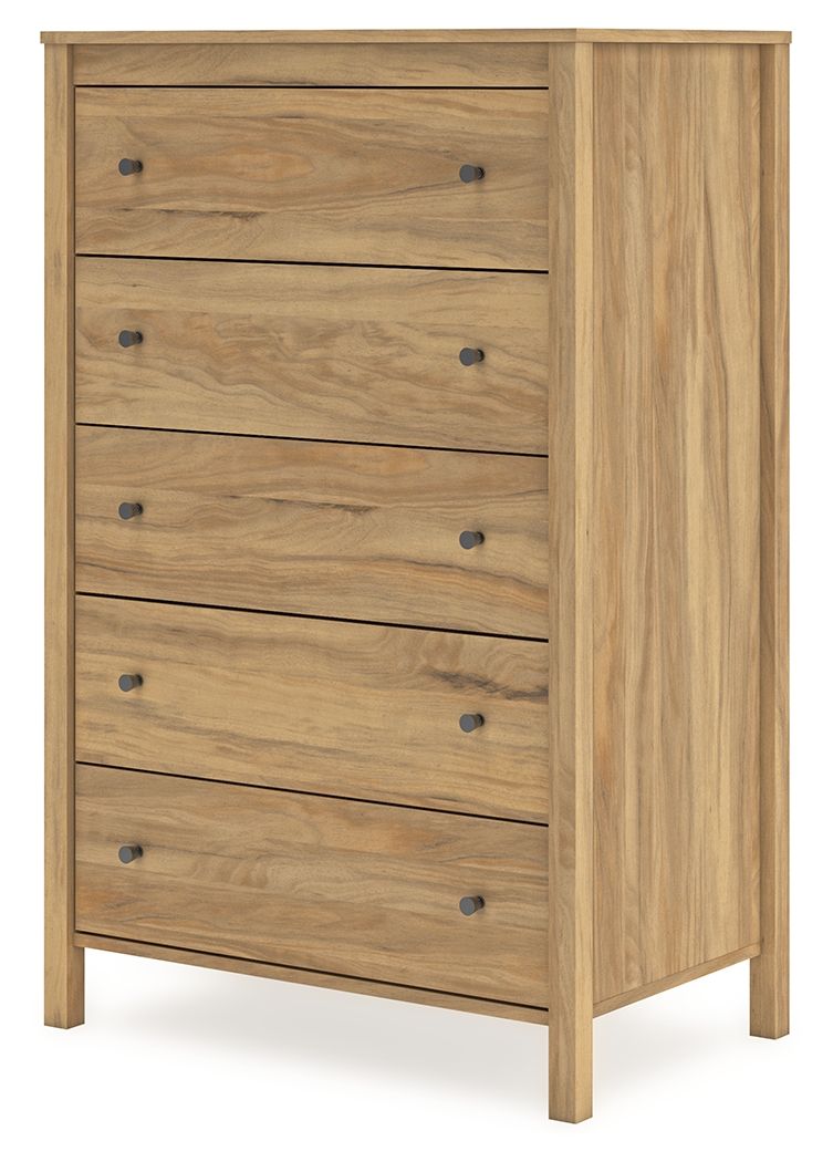 Bermacy - Light Brown - Five Drawer Chest