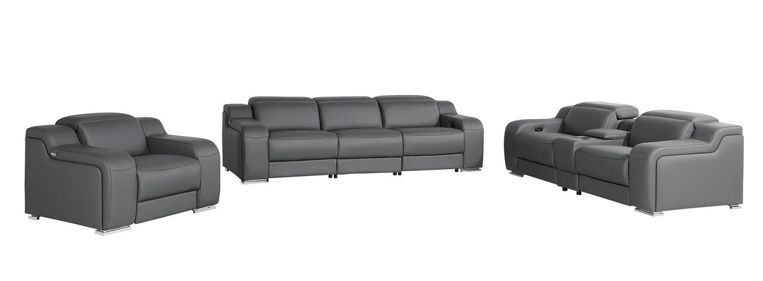 1116 - 7-Piece Modular Power Reclining Sofa, Loveseat &amp; Chair Set In With 5 Power Recliners &amp; Power Headrests
