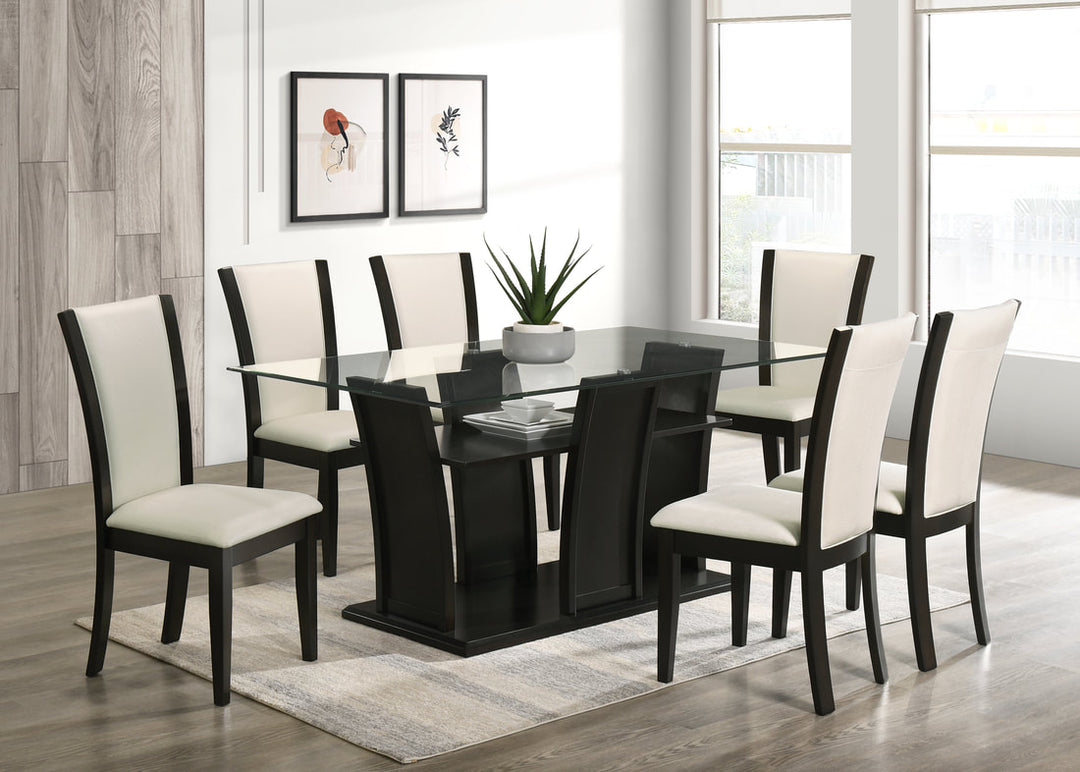 Florida - White (LINEN) Dining Table + 6 Chair Set