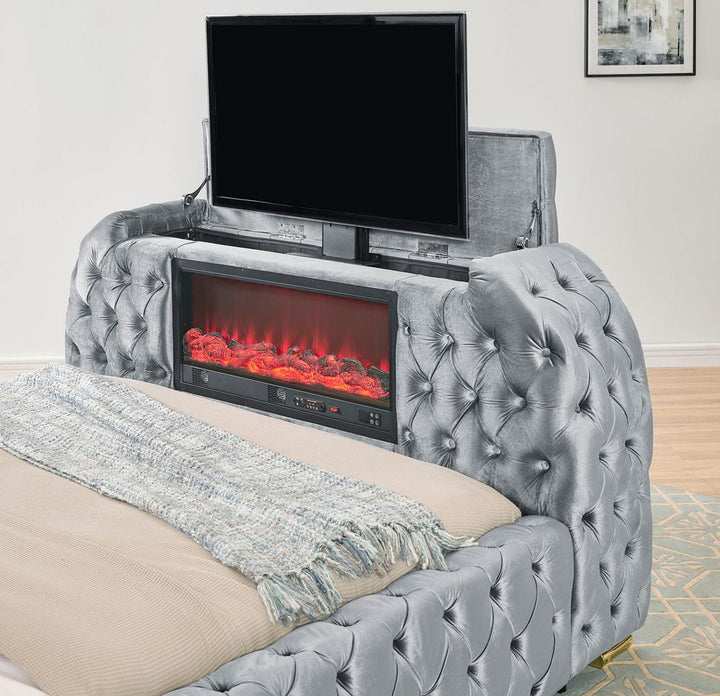 King Curved TV Bed