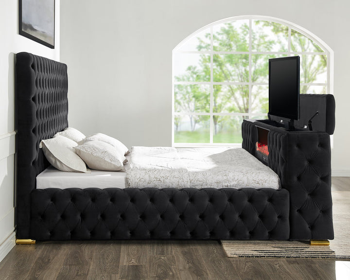 Future Black Platform Bed