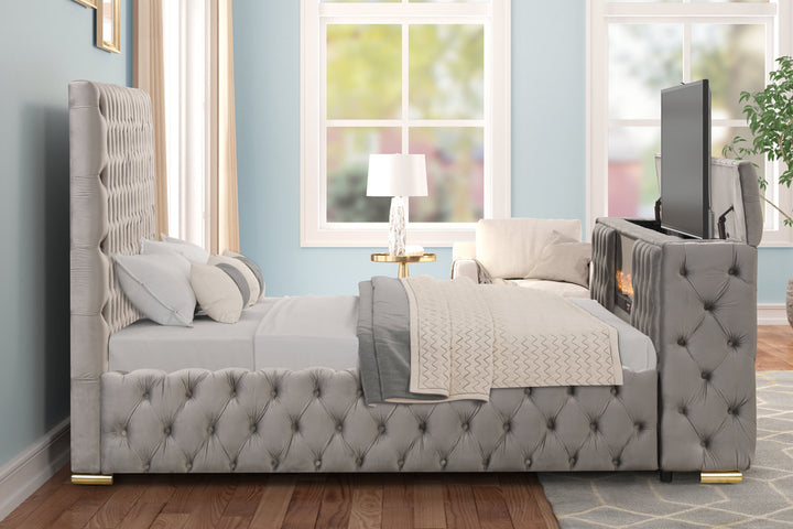 Future Gray Platform Bed