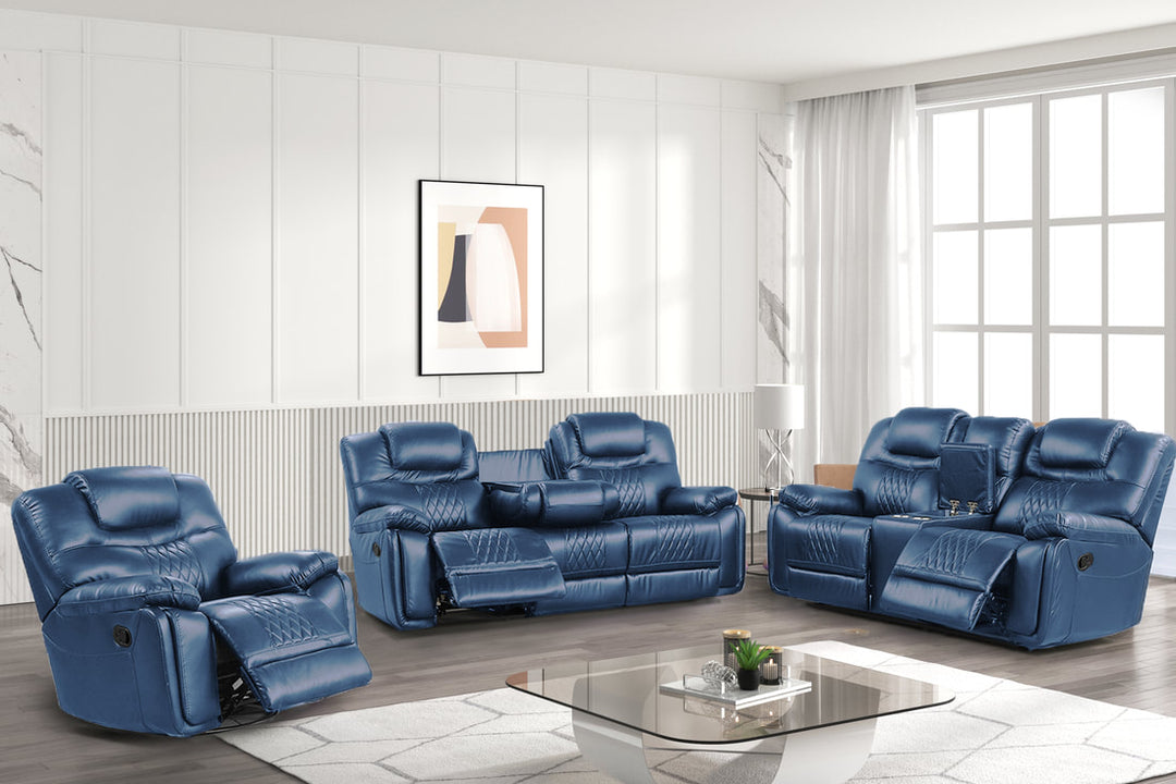 Galveston Blue - 3PC OVERSIZED Reclining Set