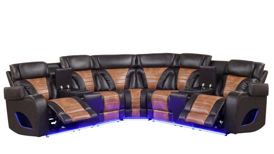 IBIZA POWER/POWER Brown Reclining Sectional