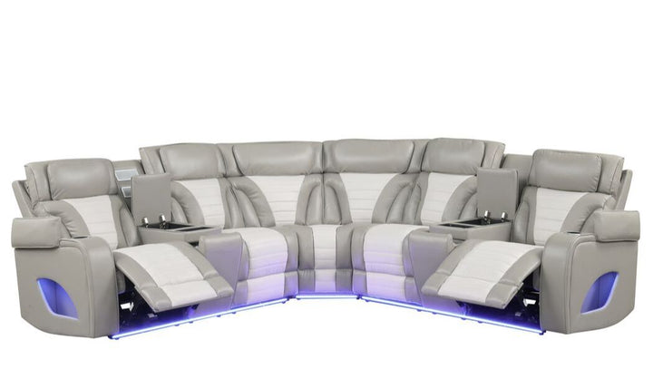 IBIZA POWER/POWER Gray Reclining Sectional