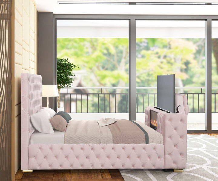 Future Pink Platform Bed