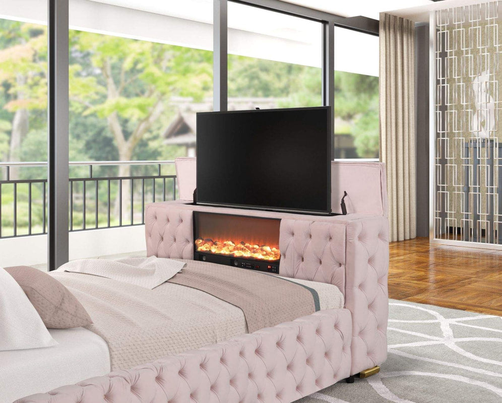 Future Pink Platform Bed