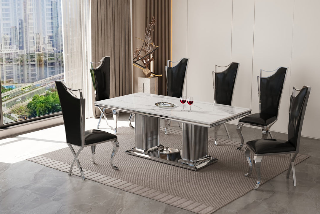 D6062 - Dining Table + 6 Chair Set