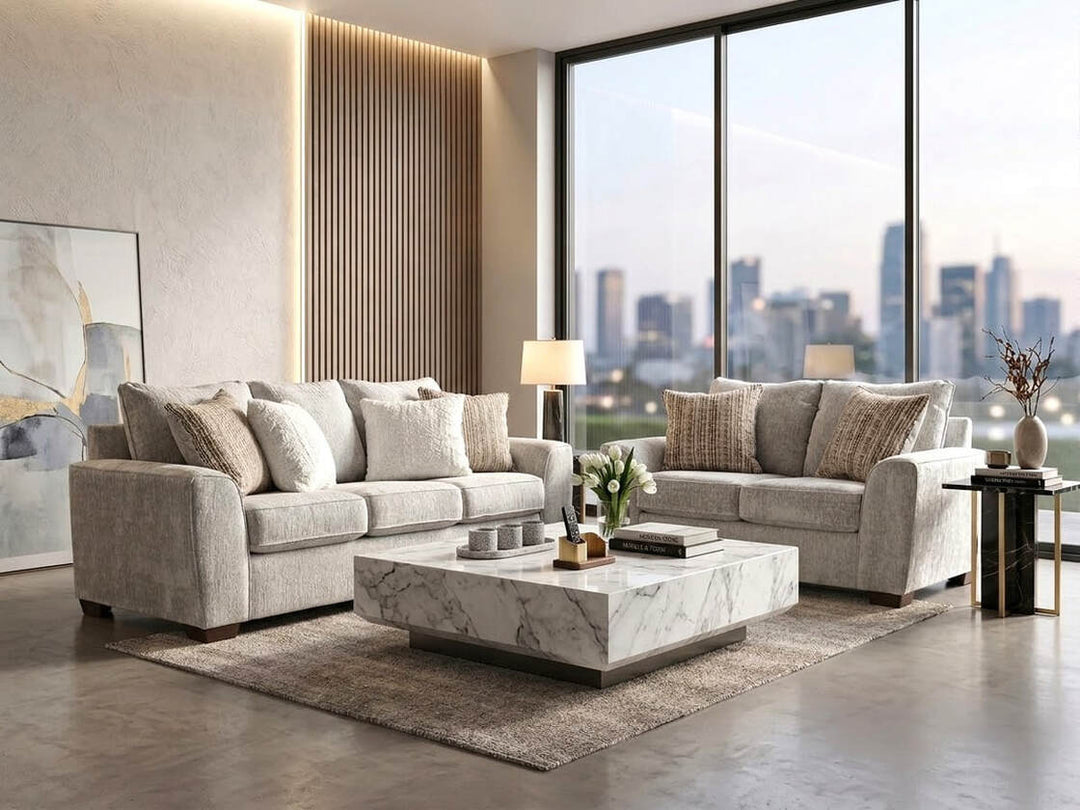 125-Ritz Gray  Sofa &amp; Loveseat Set