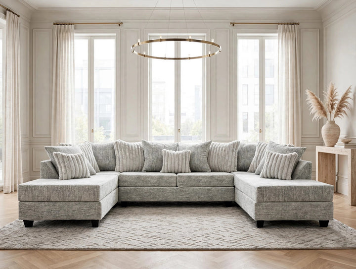 411 Gray - Double Chaise Sectional