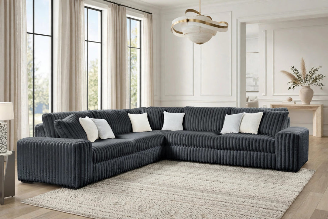 MARSHMALLOW Charcoal OVERSIZED Sectional