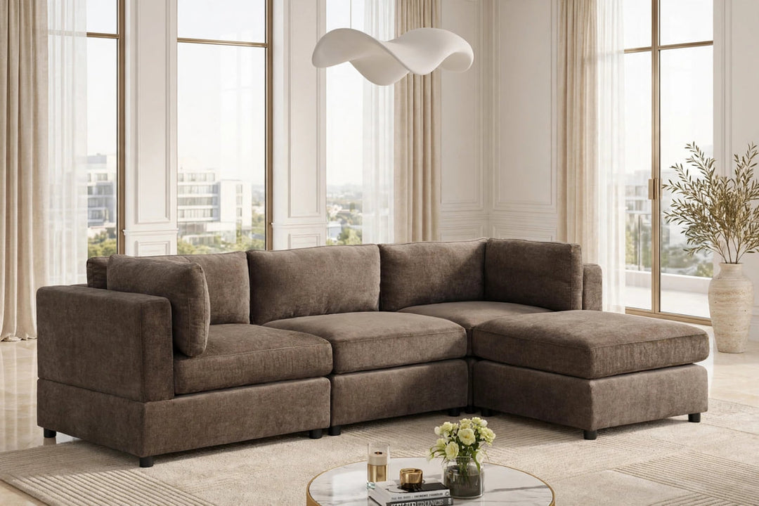 Milan Chocolate Modular Sectional