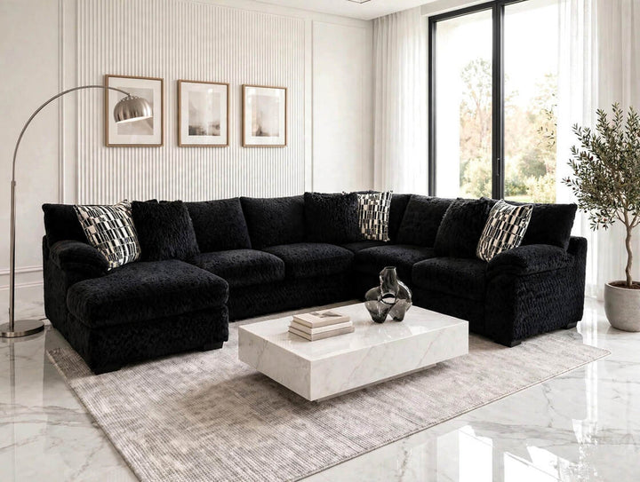 7808 Zig Onyx Reversible Sectional