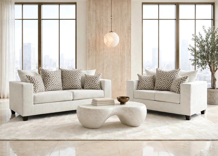 110 - Stone Sofa &amp; Loveseat