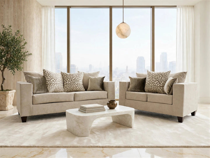 110 - Gunmetal Sofa and Loveseat Set