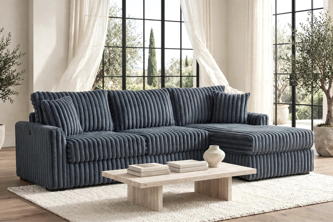 SOL Charcoal Reversible Sectional