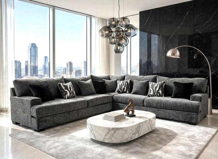 9650 - Oversized Sectional (Charcoal)