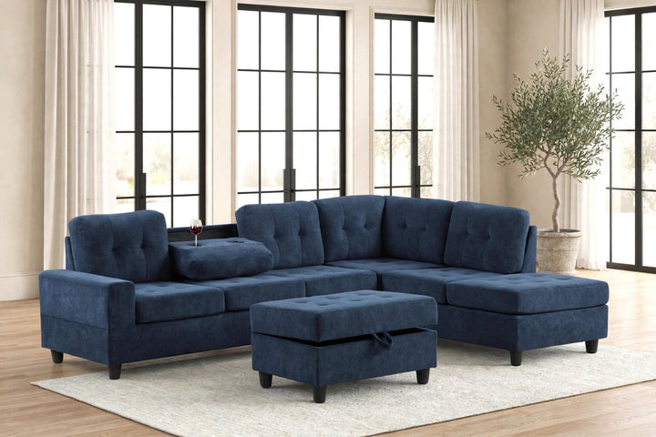 44Heights Reversible Sectional + Ottoman
