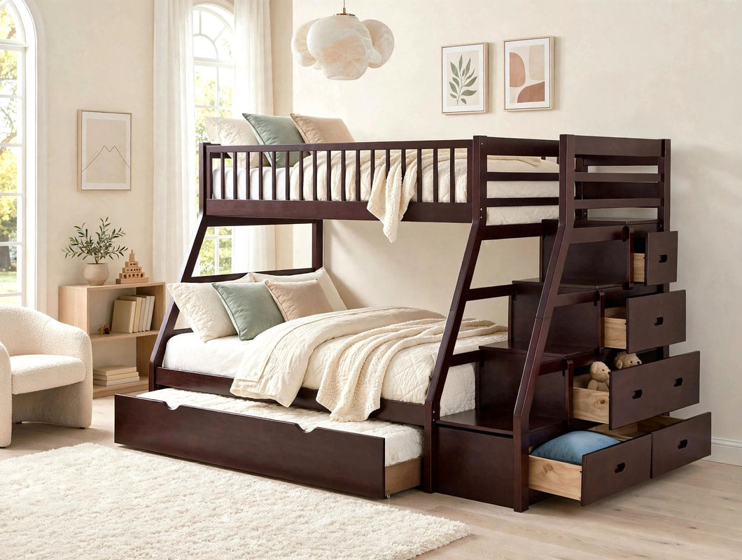 Alejandra - Twin/Full Bunk Bed with Twin Trundle