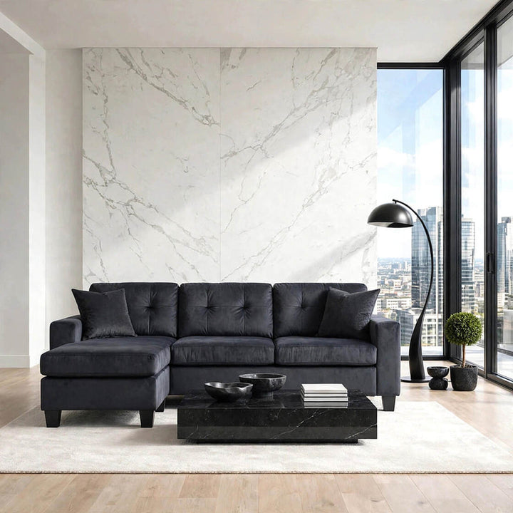 Cris Black - Reversible Sectional