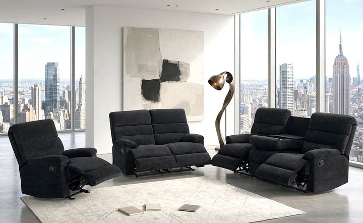 Albert50 - 3PC Reclining Set (Black)  (ETA: 10/21)