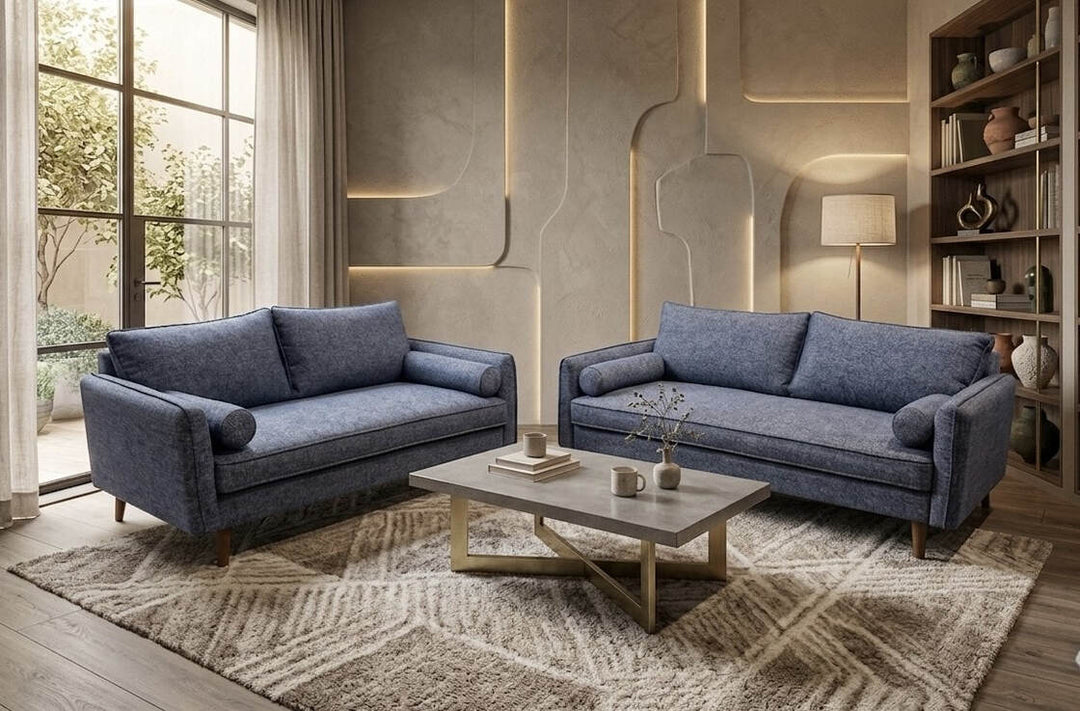 Vanti Blue - 2PC Living Room Set