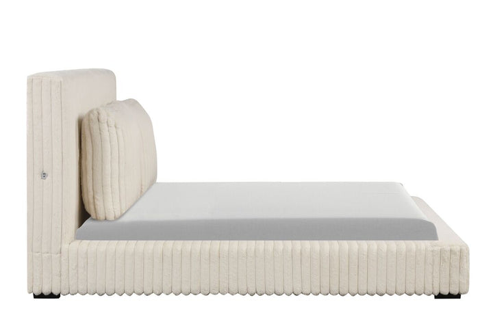 Lauren Beige Platform Bed