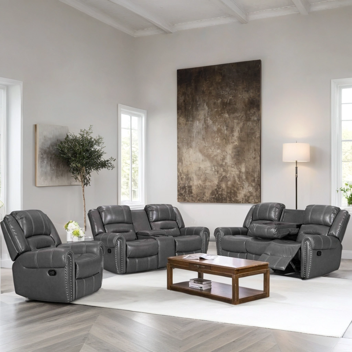 Lexington2023 Gray - 3PC Reclining Living Room