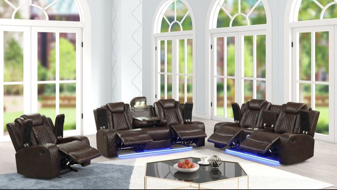 Luz Brown - 3PC Reclining Set